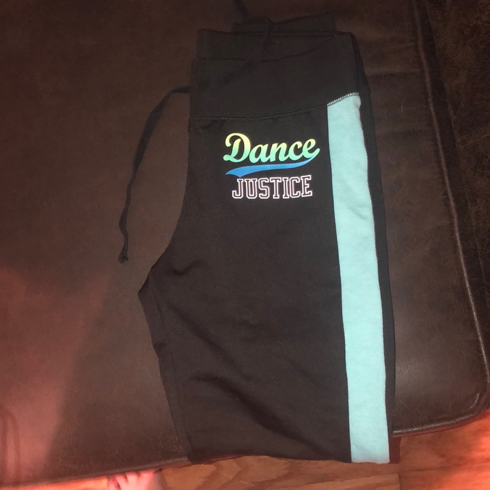 Black and teal sweat pants by Juctice
